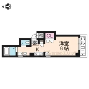 PUAKAI西七条【202号室】の間取り