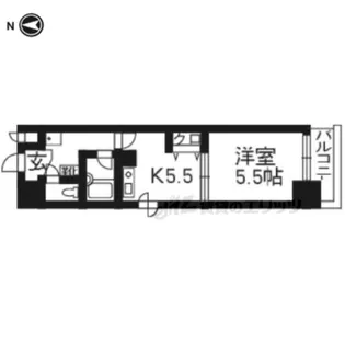 エスリード四条河原町【7階】の間取り