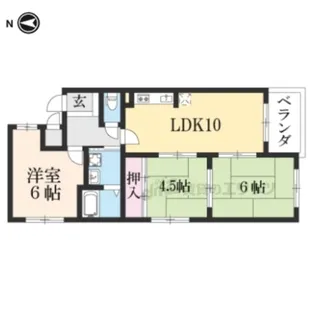 アルテ上桂【106号室】の間取り