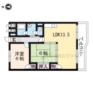 山科椥辻団地B棟【503号室】の間取り