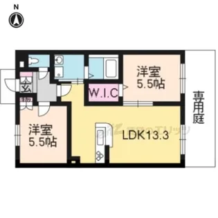 メゾンU【101号室】の間取り