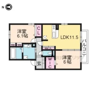 オーキッド【101号室】の間取り