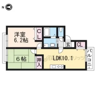 セジュール志賀2【208号室】の間取り