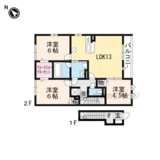 セジュール若葉台【2階】の間取り
