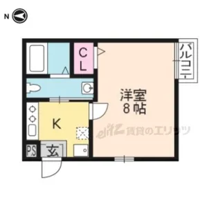 アークリード二条城北【203号室】の間取り
