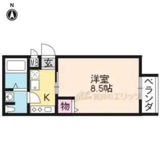 エム’ズ三条油小路【101号室】の間取り