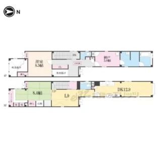 両替町姉小路下る柿本町ビル【3-4F号室】の間取り