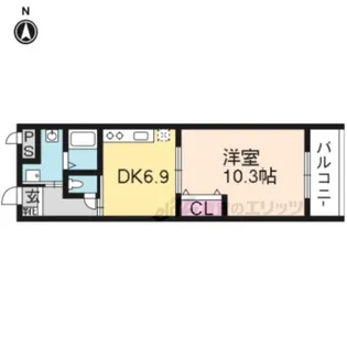 カーレッジ桂【3階】の間取り