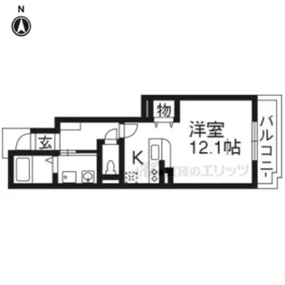 プロムナード醍醐【1階】の間取り