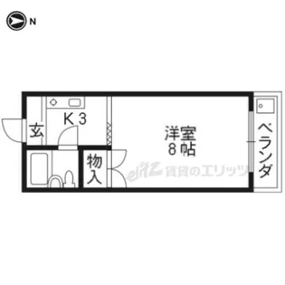 シティハウス四条烏丸【206号室】の間取り