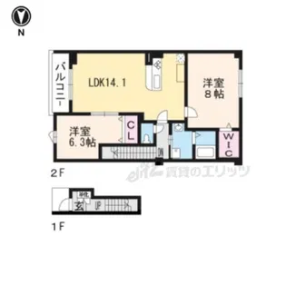 ヴェルブレス【2階】の間取り