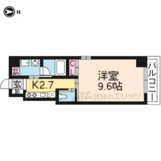 ソフィアブリュー二条【306号室】の間取り