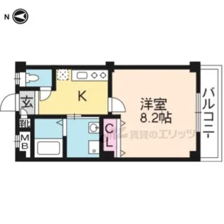 クレール弘友【201号室】の間取り