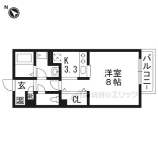 ハイツエイト?【1階】の間取り