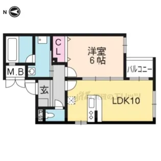ウェルカーブ二条【202号室】の間取り