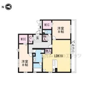 「カーサリシェス」【2階】の間取り