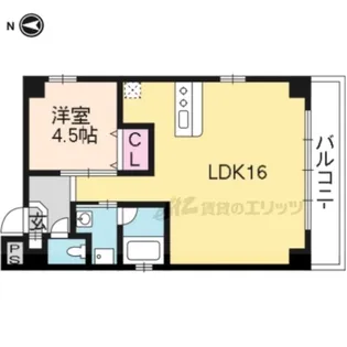 ESPERANZA御所西【201号室】の間取り