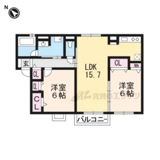 メゾンアンソレイユ【1階】の間取り