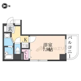 「グランドムール丹波口」【4階】の間取り