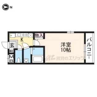 プリモベント円町【4階】の間取り