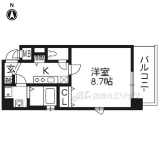 ラナップスクエア京都東山203【203号室】の間取り