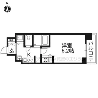 スワンズ京都七条リベルタ【406号室】の間取り