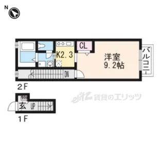 ウエストビレッジ【2階】の間取り