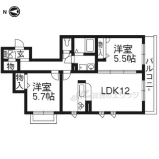 メヌエット【205号室】の間取り