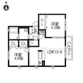 シャーメゾン花山【202号室】の間取り