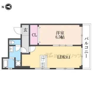 松風マンション【503号室】の間取り