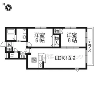 メゾン大山崎【101号室】の間取り