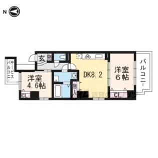 BLAU BERG西ノ京【2階】の間取り