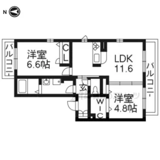 SAKURA Court【202号室】の間取り