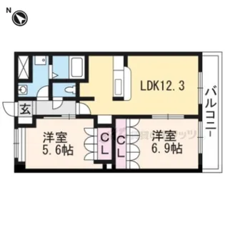 サンライト川向井【3階】の間取り