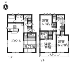 滋賀県大津市大江1丁目【一戸建】の間取り