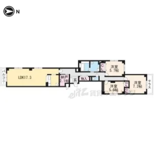 CoCo東山三条【1階】の間取り