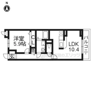 グラン ティユール【205号室】の間取り