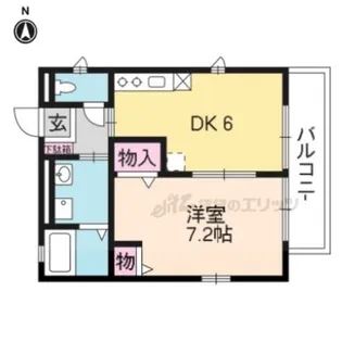メゾン中川【202号室】の間取り