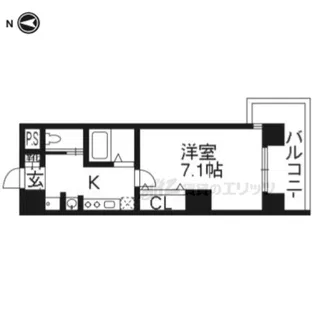UnCastello 西院【301号室】の間取り