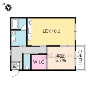 ウイングハウス【105号室】の間取り