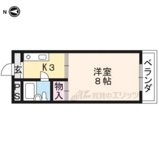 フレンズ墨染【3階】の間取り