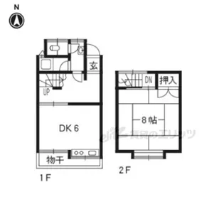 京都府京都市北区紫野大徳寺町【一戸建】の間取り