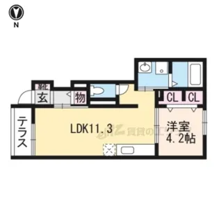 カーサMAT【102号室】の間取り