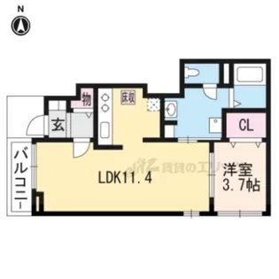 アヴェニール アイ【1階】の間取り