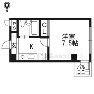 ステュディオフラット室町【501号室】の間取り