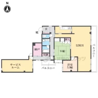 ステュディオフラット室町【500号室】の間取り