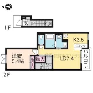 ガーデンブロッサム【2階】の間取り