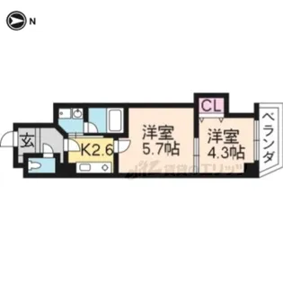 アメイジング桂【206号室】の間取り