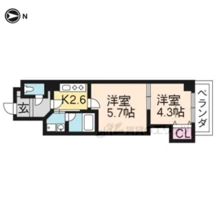 アメイジング桂【605号室】の間取り