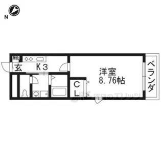 アムール西京極【1階】の間取り